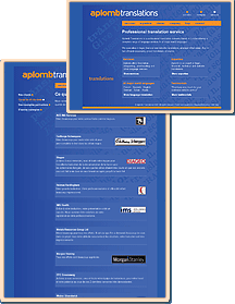 Aplomb Translations website